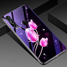 Custodia Silicone Gel Laterale Farfalla Specchio Cover K01 per Huawei P Smart+ Plus (2019) Rosa