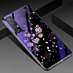 Custodia Silicone Gel Laterale Fiori Specchio Cover per Oppo Reno3 Pro Multicolore