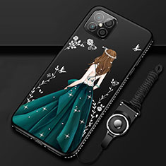 Custodia Silicone Gel Morbida Abito Ragazza Cover per Huawei Nova 8 SE 5G Verde