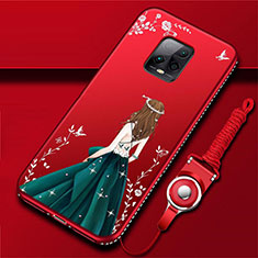 Custodia Silicone Gel Morbida Abito Ragazza Cover per Xiaomi Redmi 10X Pro 5G Multicolore