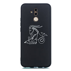 Custodia Silicone Gel Morbida Costellazione Cover S02 per Huawei Mate 20 Lite Nero