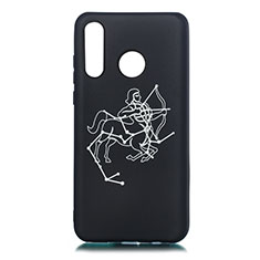 Custodia Silicone Gel Morbida Costellazione Cover S10 per Huawei P30 Lite XL Nero