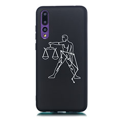 Custodia Silicone Gel Morbida Costellazione Cover S12 per Huawei P20 Pro Nero