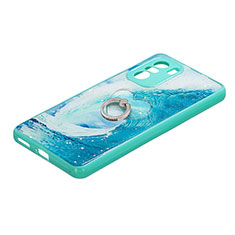 Custodia Silicone Gel Morbida Fantasia Modello Cover con Anello Supporto Y01X per Xiaomi Mi 11i 5G Verde