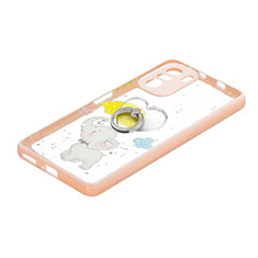 Custodia Silicone Gel Morbida Fantasia Modello Cover con Anello Supporto Y01X per Xiaomi Mi 11X 5G Giallo