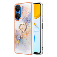 Custodia Silicone Gel Morbida Fantasia Modello Cover con Anello Supporto Y03B per Huawei Honor X7 Lavanda