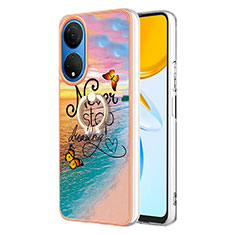 Custodia Silicone Gel Morbida Fantasia Modello Cover con Anello Supporto Y03B per Huawei Honor X7 Multicolore