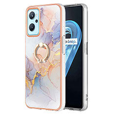 Custodia Silicone Gel Morbida Fantasia Modello Cover con Anello Supporto Y03B per Oppo K10 4G Lavanda