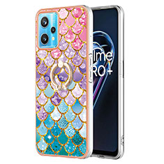 Custodia Silicone Gel Morbida Fantasia Modello Cover con Anello Supporto Y03B per Realme Narzo 50 Pro 5G Colorato