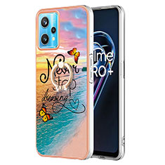 Custodia Silicone Gel Morbida Fantasia Modello Cover con Anello Supporto Y03B per Realme Narzo 50 Pro 5G Multicolore