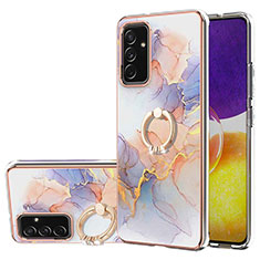 Custodia Silicone Gel Morbida Fantasia Modello Cover con Anello Supporto Y03B per Samsung Galaxy A05s Lavanda