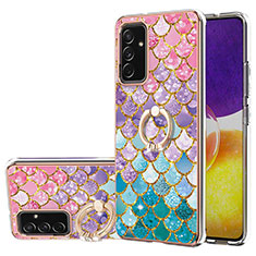 Custodia Silicone Gel Morbida Fantasia Modello Cover con Anello Supporto Y03B per Samsung Galaxy M14 5G Colorato