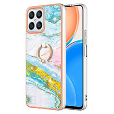 Custodia Silicone Gel Morbida Fantasia Modello Cover con Anello Supporto Y05B per Huawei Honor X8 4G Colorato