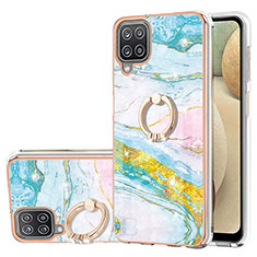 Custodia Silicone Gel Morbida Fantasia Modello Cover con Anello Supporto Y05B per Samsung Galaxy A12 Colorato