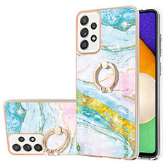 Custodia Silicone Gel Morbida Fantasia Modello Cover con Anello Supporto Y05B per Samsung Galaxy A52 5G Colorato