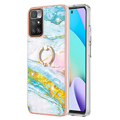 Custodia Silicone Gel Morbida Fantasia Modello Cover con Anello Supporto Y05B per Xiaomi Redmi Note 11 4G (2021) Colorato