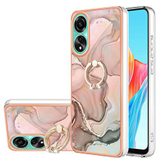 Custodia Silicone Gel Morbida Fantasia Modello Cover con Anello Supporto YB1 per Oppo A78 4G Multicolore