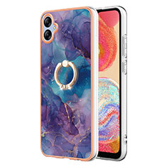 Custodia Silicone Gel Morbida Fantasia Modello Cover con Anello Supporto YB1 per Samsung Galaxy M04 Viola