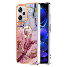 Custodia Silicone Gel Morbida Fantasia Modello Cover con Anello Supporto YB1 per Xiaomi Redmi Note 12 Explorer Multicolore