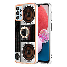 Custodia Silicone Gel Morbida Fantasia Modello Cover con Anello Supporto YB2 per Samsung Galaxy A23 4G Colorato