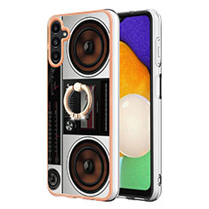 Custodia Silicone Gel Morbida Fantasia Modello Cover con Anello Supporto YB2 per Samsung Galaxy A34 5G Colorato