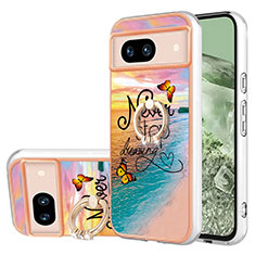 Custodia Silicone Gel Morbida Fantasia Modello Cover con Anello Supporto YB3 per Google Pixel 8a 5G Multicolore