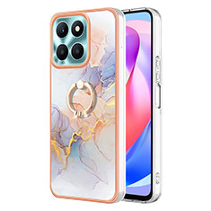 Custodia Silicone Gel Morbida Fantasia Modello Cover con Anello Supporto YB3 per Huawei Honor X6a Lavanda