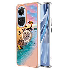 Custodia Silicone Gel Morbida Fantasia Modello Cover con Anello Supporto YB3 per Oppo Reno10 Pro 5G Multicolore