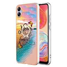 Custodia Silicone Gel Morbida Fantasia Modello Cover con Anello Supporto YB3 per Samsung Galaxy F04 Multicolore