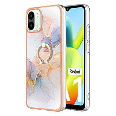 Custodia Silicone Gel Morbida Fantasia Modello Cover con Anello Supporto YB3 per Xiaomi Redmi A2 Lavanda