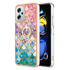 Custodia Silicone Gel Morbida Fantasia Modello Cover con Anello Supporto YB3 per Xiaomi Redmi K50i 5G Colorato