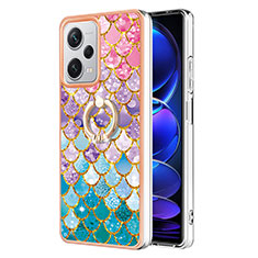 Custodia Silicone Gel Morbida Fantasia Modello Cover con Anello Supporto YB3 per Xiaomi Redmi Note 12 Pro+ Plus 5G Colorato