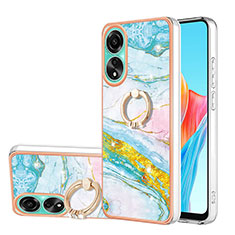 Custodia Silicone Gel Morbida Fantasia Modello Cover con Anello Supporto YB5 per Oppo A78 4G Colorato