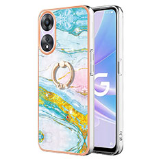 Custodia Silicone Gel Morbida Fantasia Modello Cover con Anello Supporto YB5 per Oppo A78 5G Colorato