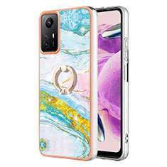 Custodia Silicone Gel Morbida Fantasia Modello Cover con Anello Supporto YB5 per Xiaomi Redmi Note 12S Colorato