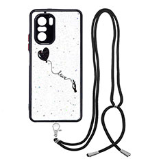 Custodia Silicone Gel Morbida Fantasia Modello Cover con Cinghia Cordino Mano Y01X per Xiaomi Mi 11i 5G Nero