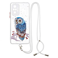 Custodia Silicone Gel Morbida Fantasia Modello Cover con Cinghia Cordino Mano Y01X per Xiaomi Redmi Note 10 Pro 4G Multicolore