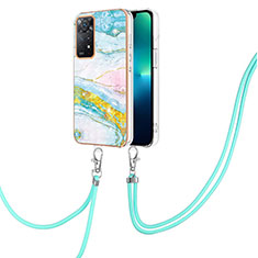 Custodia Silicone Gel Morbida Fantasia Modello Cover con Cinghia Cordino Mano Y05B per Xiaomi Redmi Note 11 Pro 4G Colorato