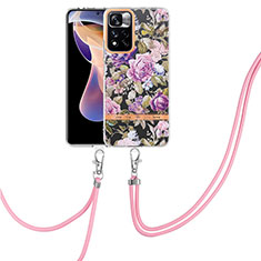 Custodia Silicone Gel Morbida Fantasia Modello Cover con Cinghia Cordino Mano Y06B per Xiaomi Mi 11i 5G (2022) Lavanda