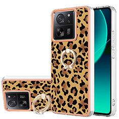 Custodia Silicone Gel Morbida Fantasia Modello Cover con Cinghia Cordino Mano YB8 per Xiaomi Redmi K60 Ultra 5G Marrone