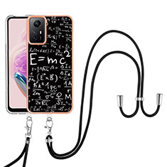 Custodia Silicone Gel Morbida Fantasia Modello Cover con Cinghia Cordino Mano YB8 per Xiaomi Redmi Note 12S Multicolore