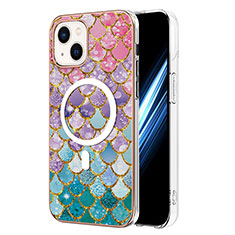 Custodia Silicone Gel Morbida Fantasia Modello Cover con Mag-Safe Magnetic per Apple iPhone 13 Colorato