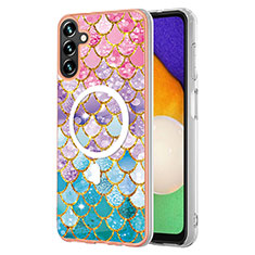 Custodia Silicone Gel Morbida Fantasia Modello Cover con Mag-Safe Magnetic per Samsung Galaxy A54 5G Colorato