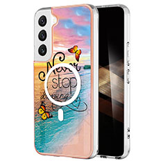 Custodia Silicone Gel Morbida Fantasia Modello Cover con Mag-Safe Magnetic per Samsung Galaxy S25 Plus 5G Multicolore