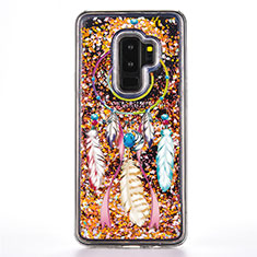 Custodia Silicone Gel Morbida Fantasia Modello Cover K01 per Samsung Galaxy S9 Plus Oro