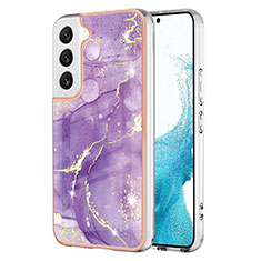 Custodia Silicone Gel Morbida Fantasia Modello Cover per Samsung Galaxy S21 FE 5G Viola