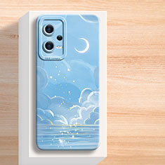 Custodia Silicone Gel Morbida Fantasia Modello Cover per Xiaomi Redmi Note 12 Explorer Blu