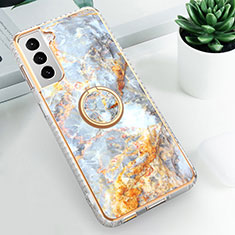 Custodia Silicone Gel Morbida Fantasia Modello Cover S02 per Samsung Galaxy S22 Plus 5G Grigio