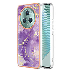 Custodia Silicone Gel Morbida Fantasia Modello Cover Y01B per Huawei Honor X9a 5G Viola