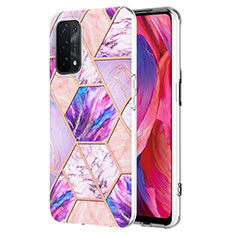 Custodia Silicone Gel Morbida Fantasia Modello Cover Y01B per Oppo A54 5G Lavanda